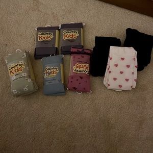7 pair of Country Kids cotton tights Multi color ..